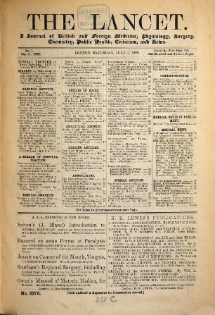 The lancet. 1886, [4.] Advertiser