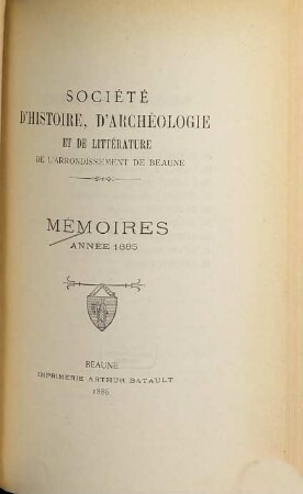 Mémoires. 10, [10]. 1885