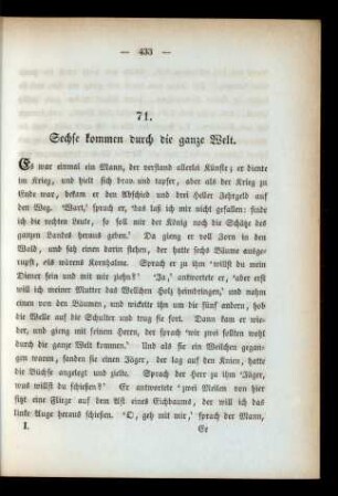 71. Sechse kommen durch die ganze Welt.