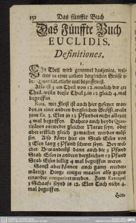Das Fünffte Buch Euclidis