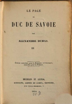 Le page du duc de Savoie, 3