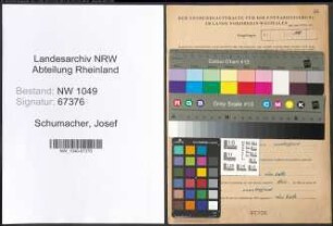 Entnazifizierung Josef Schumacher , geb. 13.03.1917 (Lehrer)