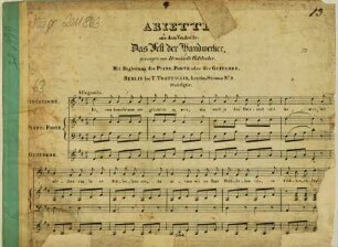 Ariette aus dem Vaudeville: Das Fest der Handwerker : gesungen von Demoiselle Holzbecher ; mit Begleitung des Piano-Forte oder der Guitarre