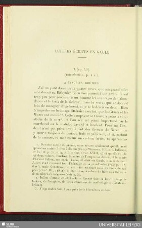 Lettres écrites en Gaule