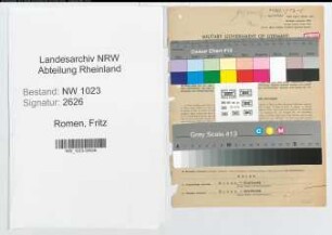Entnazifizierung Fritz Romen , geb. 30.12.1889 (Kaufmann)