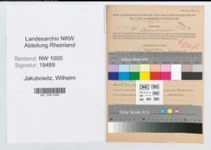 Entnazifizierung Wilhelm Jakubowitz, geb. 17.07.1903 (Verw.Angest.)