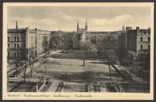 Ansichtskarte Central-Diakonissenhaus Bethanien, Gartenseite