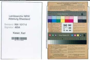 Entnazifizierung Karl Kieser , geb. 08.03.1901 (Modellschreiner)