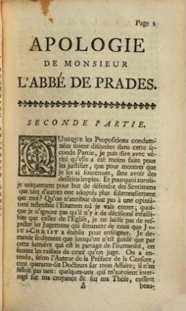 Apologie De Monsieur L'Abbé De Prades, 2