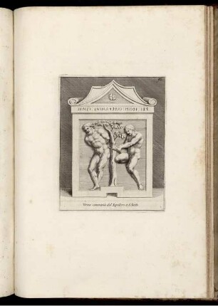 [95.-98.] Urna cineraria del Sepolcro a S.Soste. Altra Urna cineraria trovata nel medemo Sepolcro à S.Soste. Sacrificio di Teseo. Urna Sepolcrale appresso l' autore.