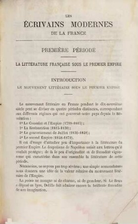 Les écrivains modernes de la France : Ou biogr. des principaux écrivains français depuis le premier empire jusqu'à nos jours