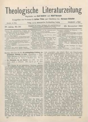 737-740 [Rezension] Horten, Max, Die philosophischen Probleme der spekulativen Theologie im Islam