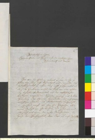 Brief von Perrin-Parnajon, Christian Franz von an Goethe, Johann Wolfgang von