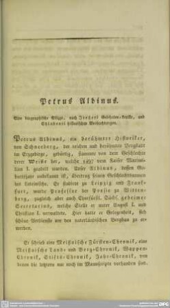 Petrus Albinus