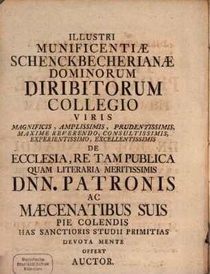 Diss. theol. de temeraria provocatione ad primitivam ecclesiam