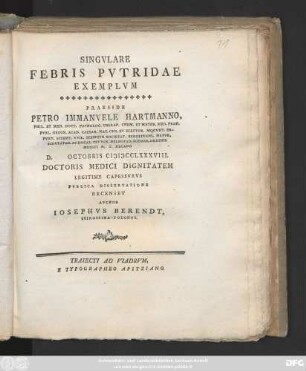 Singvlare Febris Pvtridae Exemplvm