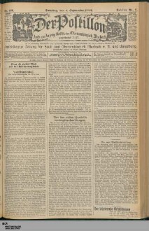 Der Postillon : Amts- und Anzeigeblatt für den Oberamtsbezirk Marbach : unabhängige Zeitung für Stadt und Oberamtsbezirk Marbach a.N. und Umgebung