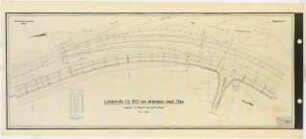 Plan der Biggetalsperre Zum Projekt gehörend: Gustav Allinger, Biggetalsperre, Kreis Olpe: Lageplan vom Ruhrtalsperrenverein: Landstraße von Attendorn nach Olpe, Bereich Eichhagen