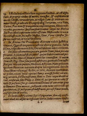 Sic Aeterna Dei Providentia Aeternam voluit Iustificationem ...