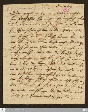 Brief von Maria Sophia v. Reichenbach an August Hermann Francke.