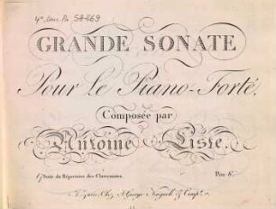 Grande sonate : pour le piano-forté