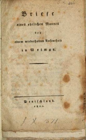 Briefe eines ehrlichen Mannes