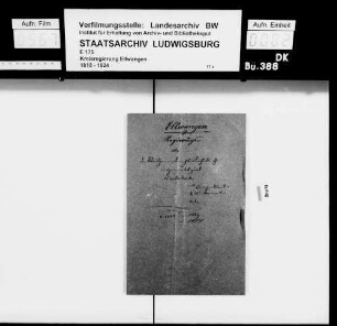 Allmanden und Realgemeinderechte zu Lautenbach und in den Teilgemeinden Bernhardsweiler und Buckenweiler