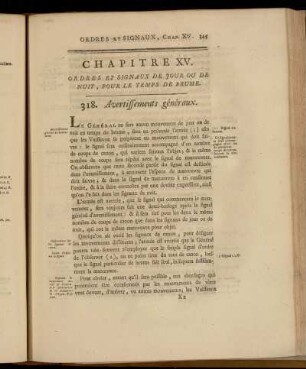 Chapitre XV. Ordres et Signaux de Jour ou de Nuit, pour Le Temps de Brume.