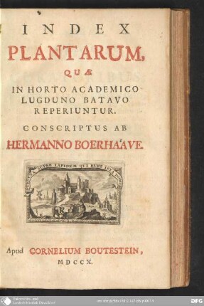 Index plantarum quae in horto academico Lugduno-Batavo reperiuntur