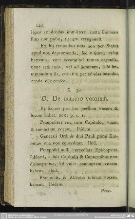 §. 38. De numero votorum