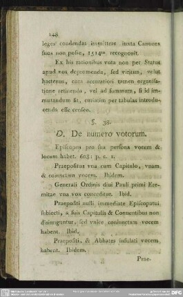 §. 38. De numero votorum