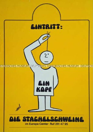 Plakat des Berliner Literarischen Kabaretts "Die Stachelschweine"