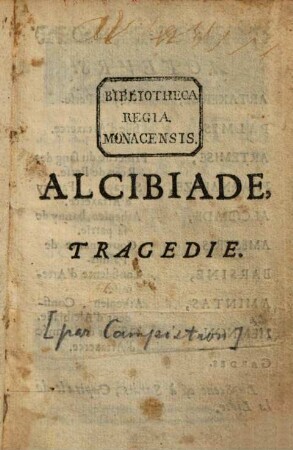 Alcibiade : Tragédie