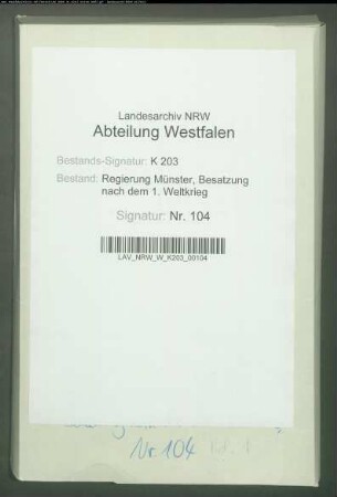 Übergriffe von Angehörigen der Besatzungsmächte im Bezirk des Polizeipräsidiums Recklinghausen, Band 1