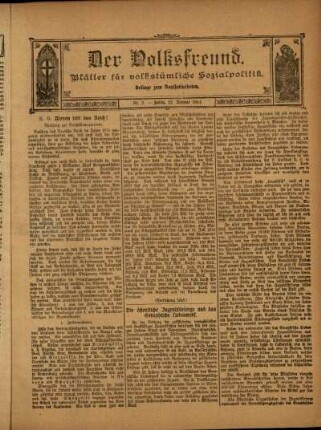 Ausgabe vom Sonntag, den 22. Januar 1911.