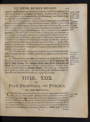 Titul. XXIX. De Pace Prophana vulgo Pvblica.