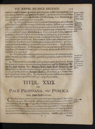 Titul. XXIX. De Pace Prophana vulgo Pvblica.