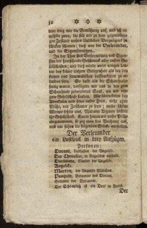 Der Verleumder, ein Lustspiel in drey Aufzügen.