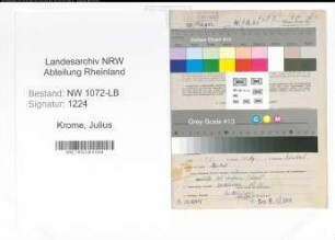 Entnazifizierung Julius Krome , geb. 15.04.1887 (Landwirt)