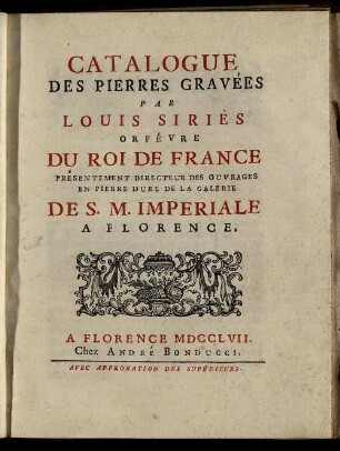 Catalogue Des Pierres Gravées