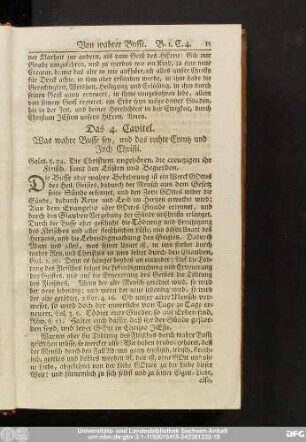 Das 4. Capitel. Was wahre Busse sey, und das rechte Creutz und Joch Christi.