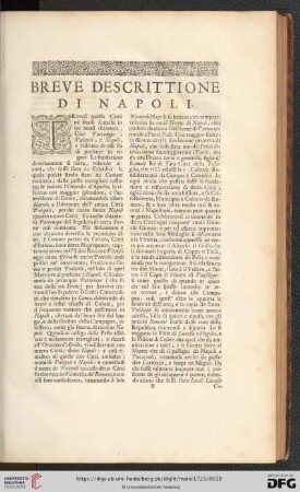 Breve descrittione di napoli