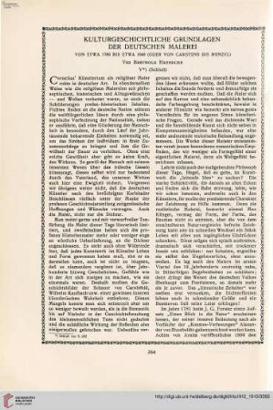 28: Kulturgeschichtliche Grundlagen des deutschen Malerei, [5] : von etwa 1780 bis etwa 1840 (oder von Carstens bis Menzel)