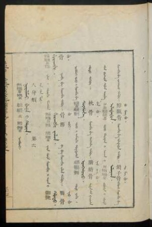 Niyalmai beye i hacin. ningguci = 人身類 第六