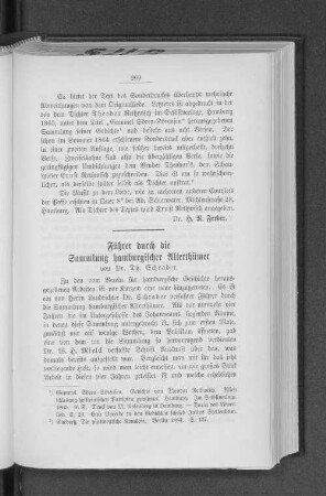 Führer durch die Sammlung hamburgischer Alterthümer.