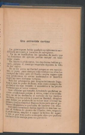 Una entrevista curiosa