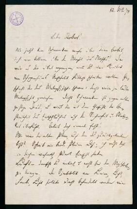 Brief vom 12. Juli 1870