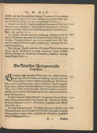 Der Römischen Theologen teutsche Schrifften.
