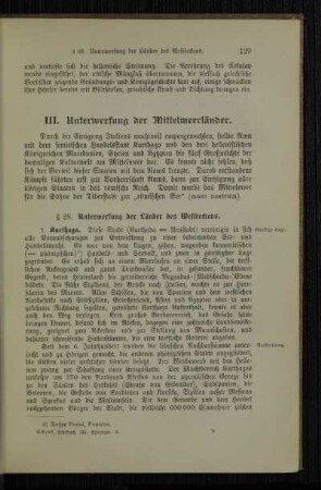 III. Unterwerfung der Mittelmeerländer