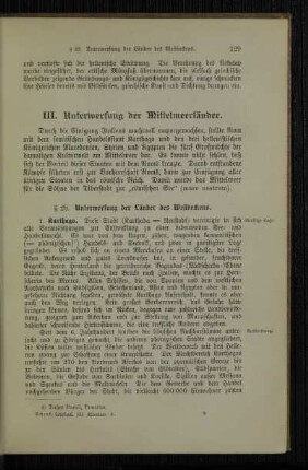 III. Unterwerfung der Mittelmeerländer